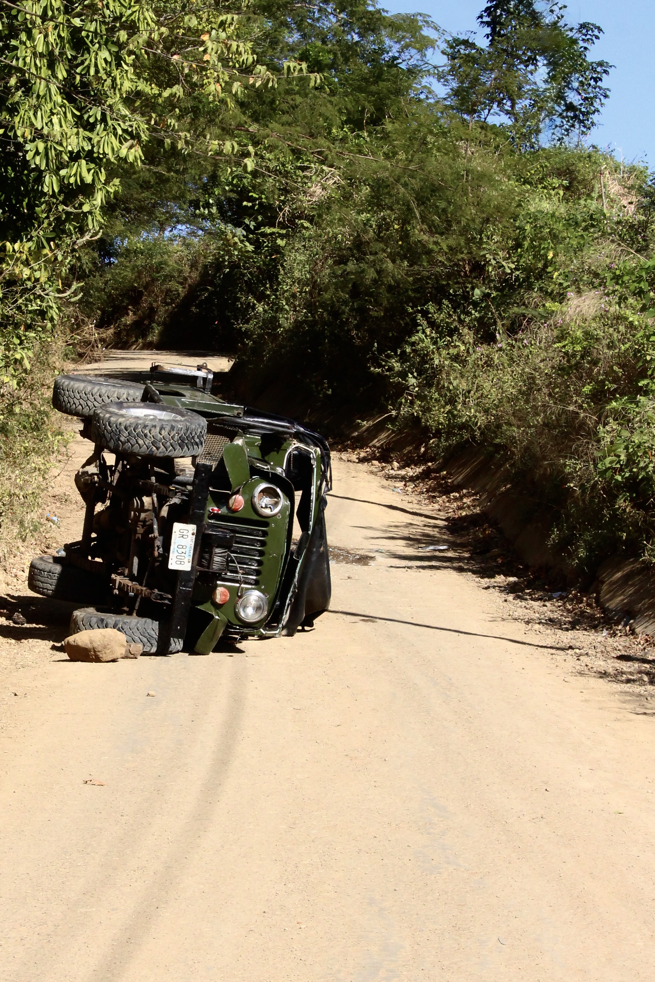 Crashed Jeep